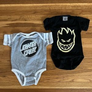 Santa Cruz & Spitfire Baby Onesies